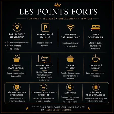 Apartment, Airport, Secure Parking * 레퀸